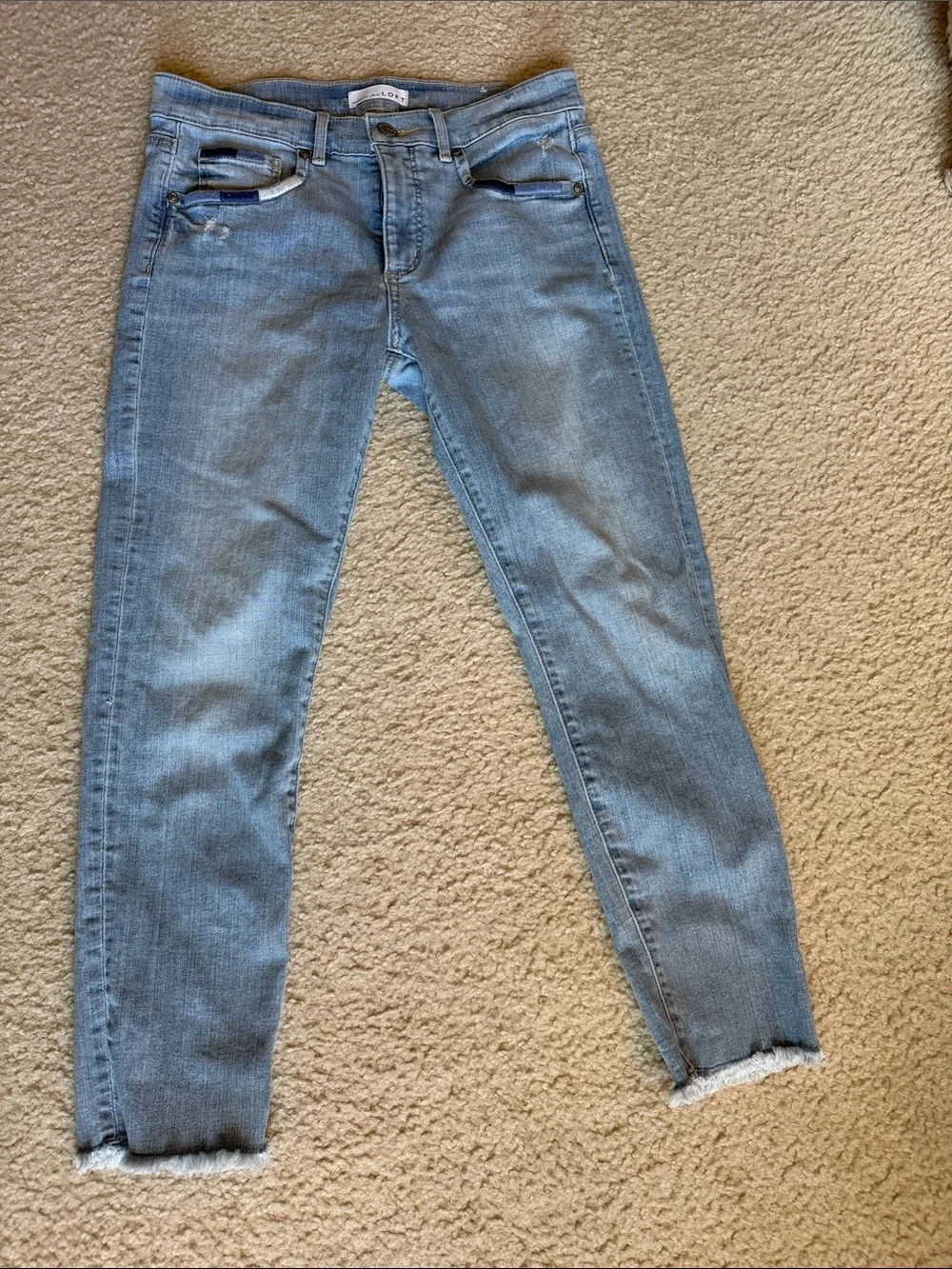 Loft Light Blue cropped Skinny Jeans - Classic Stretch Denim